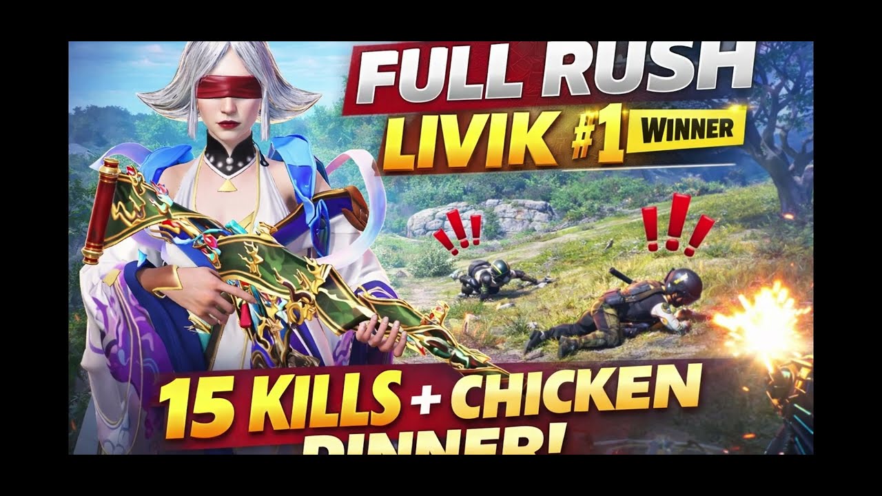 PUBG Mobile Livik Gameplay | Full Rush Action | 15 Kills & Chicken Dinner 🏆