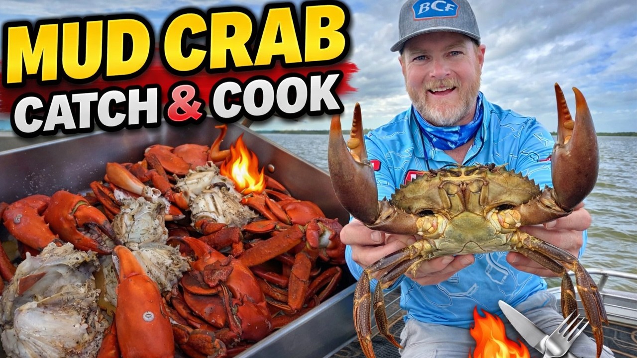 Massive Mud Crabs! | Bad Weather Crabbing Adventure + NEW Cleaning/ Cooking Method!