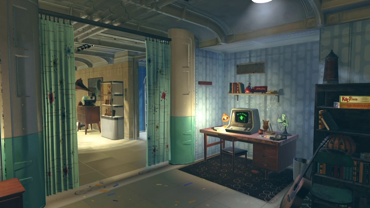 Fallout 76 - Vault 76 Bedroom Ambiance (machinery, air conditioning, white noise)