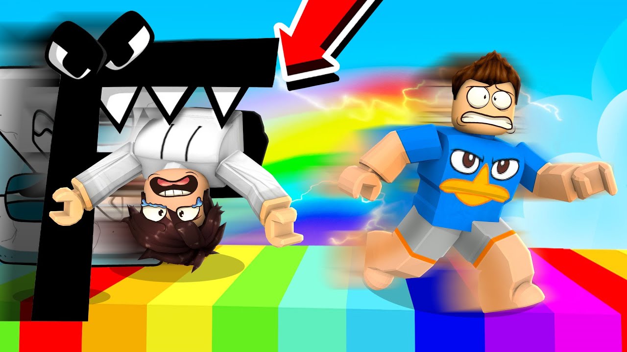 LETRA F ASSUSTADORA ME AJUDOU A FICAR SUPER RÁPIDO NA CORRIDA DO ROBLOX! (Alphabet Lore Race)