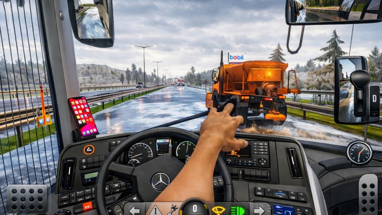 Bus Simulator 🌨☔️Ultimate New Bus  |Mercedes-Benz |Realistic Driving 4k Ultra Gameplay 
