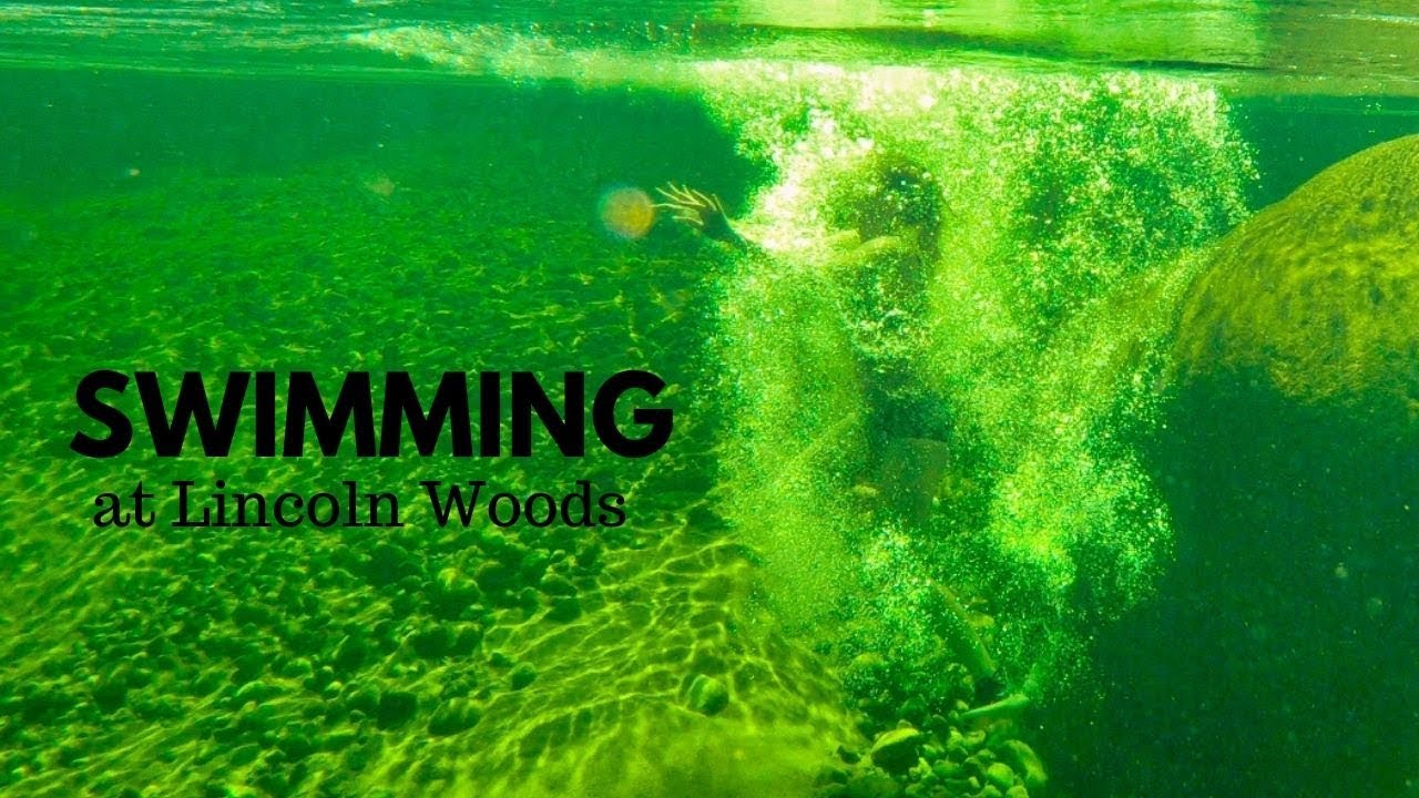 Swimming in the River along the Kancamagus Highway