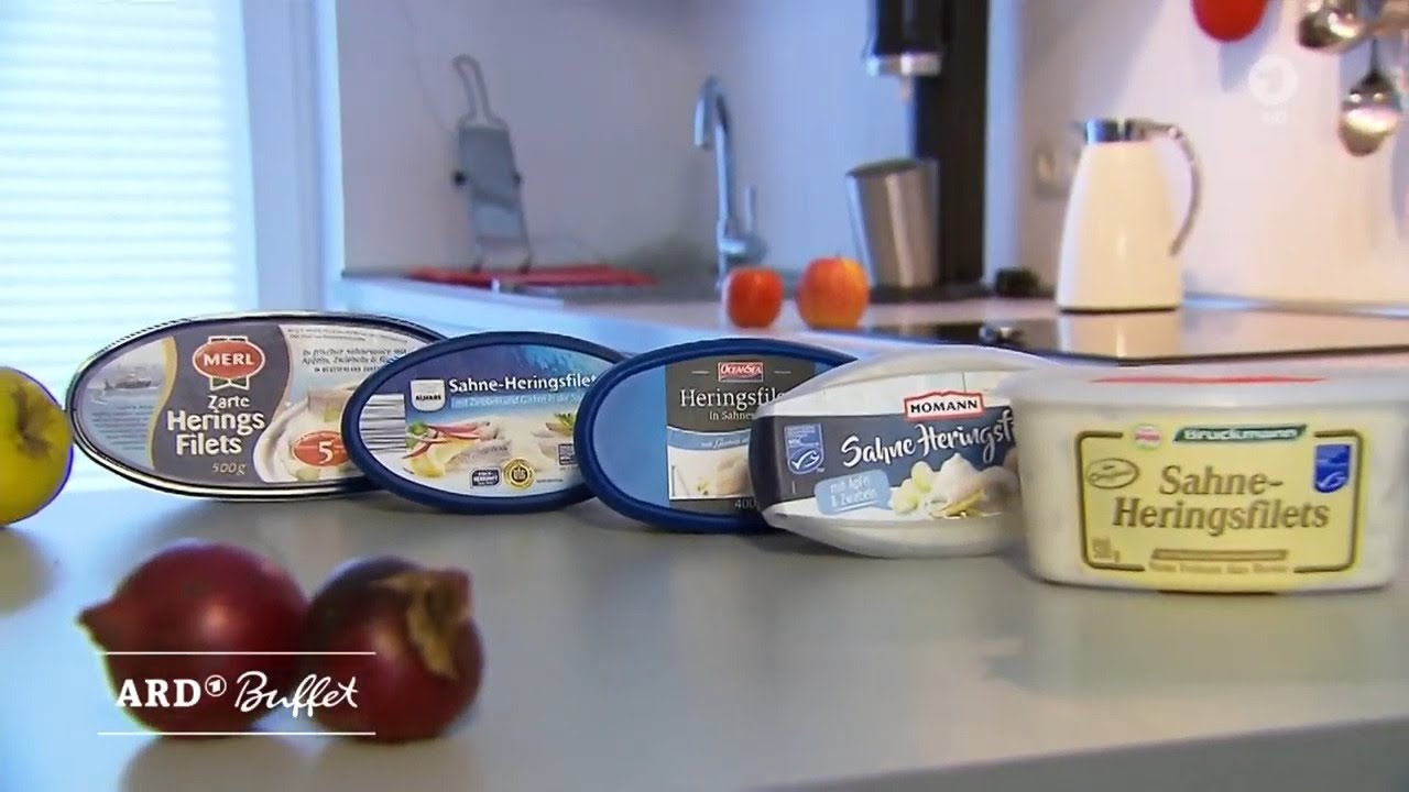 Test: Geschmacksprobe marinierter Sahnehering / Heringsfilet (07.02.2020 ARD-Buffet SWR)
