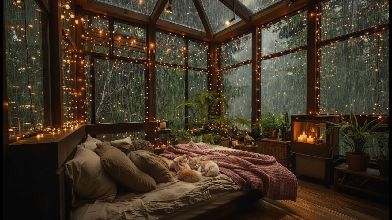 Rain Sounds on the Window 🌧️ | Cozy Bedroom Ambience | No Music | Deep Sleep