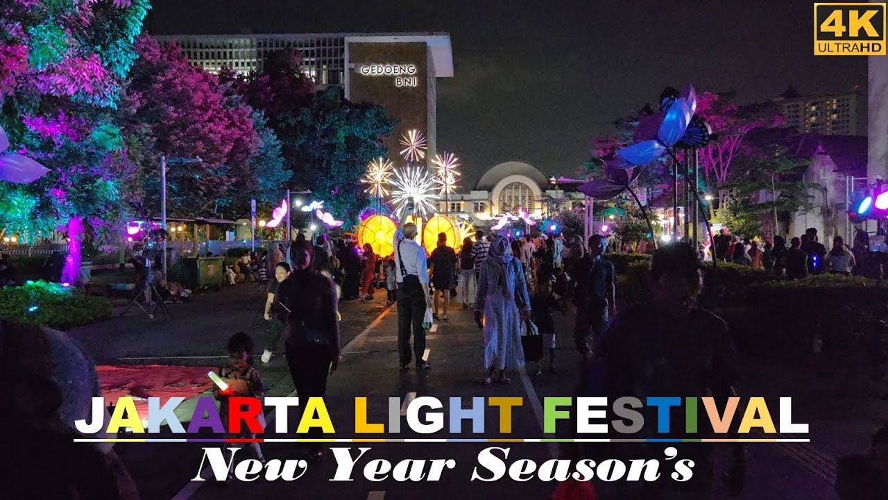 Wow lagi.. JAKARTA 🔥🔥 menyala di KOTA TUA⁉️Jakarta Light Festival Malam Tahun Baru 2026 di Old City