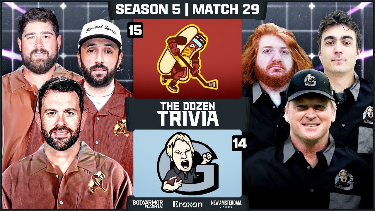 Gruden & Grinders vs. Yandle & Ice Dogs | Match 29, Season 5 - The Dozen Trivia League