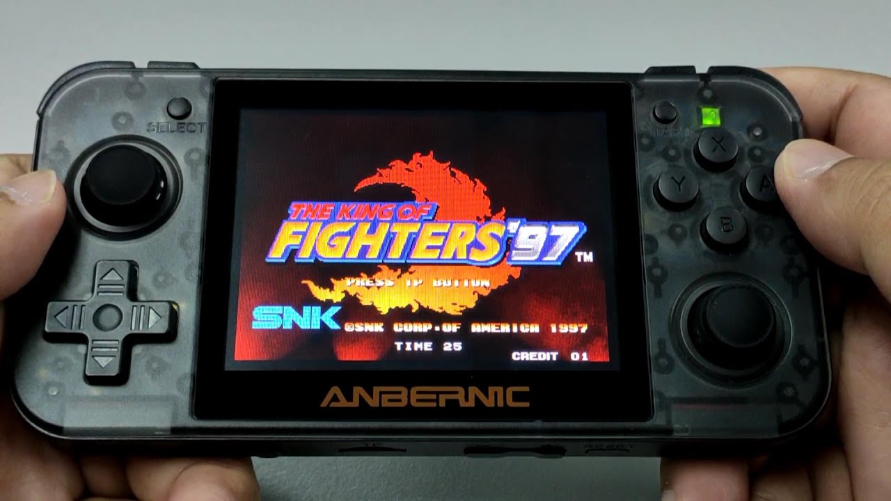 Playing some NeoGeo games on the emulator | RG350