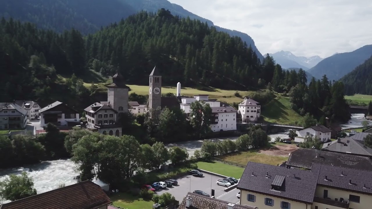 Drone Shot Susch (Switzerland)