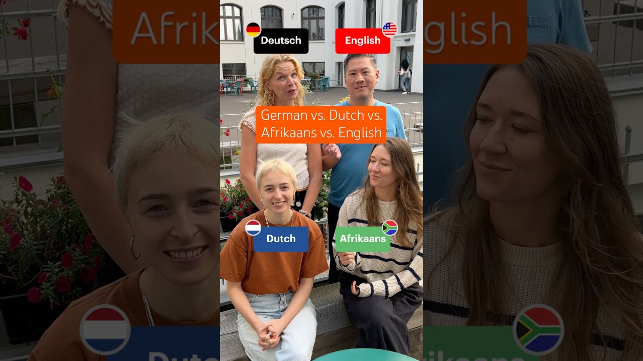 German vs. Dutch vs. Afrikaans vs. English