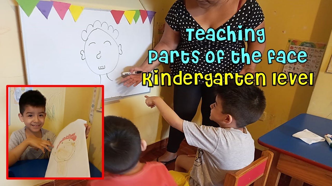 👉ESL CLASS👩‍🏫 - Teaching PARTS OF THE FACE/KINDERGARTEN🎈Part 1