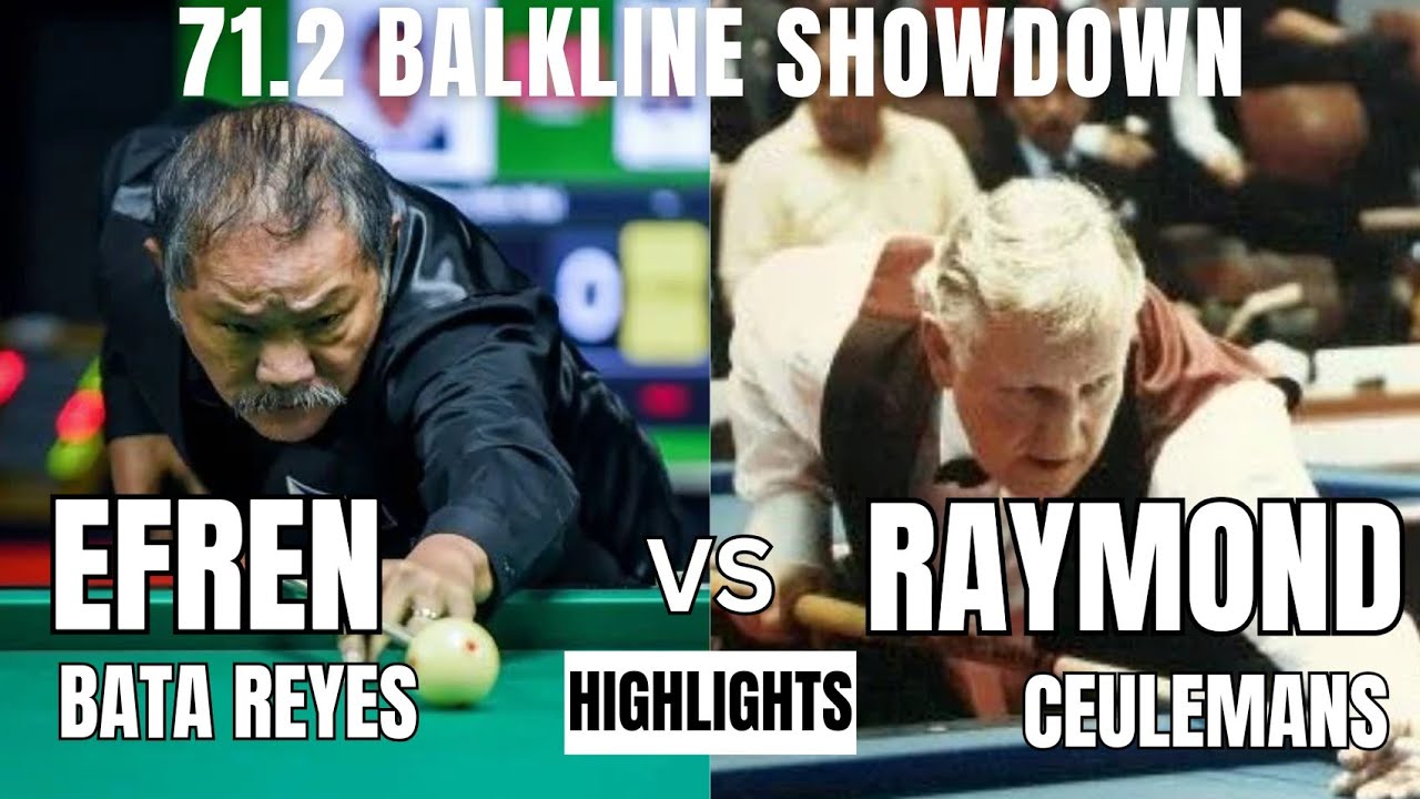 Raymond Ceulemans vs. Efren Reyes | 71.2 Balkline Showdown