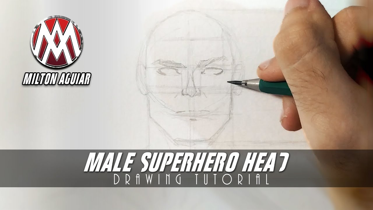 Male Superhero Head (DRAWING TUTORIAL)
