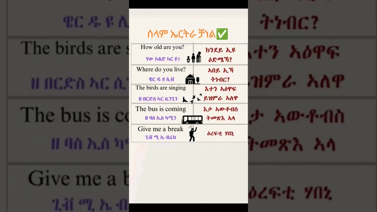 #learnenglish #tigrinya #amaharic #marakienglish #neshnesh #habesh  #lesson #eritrian #ethiopia #uk