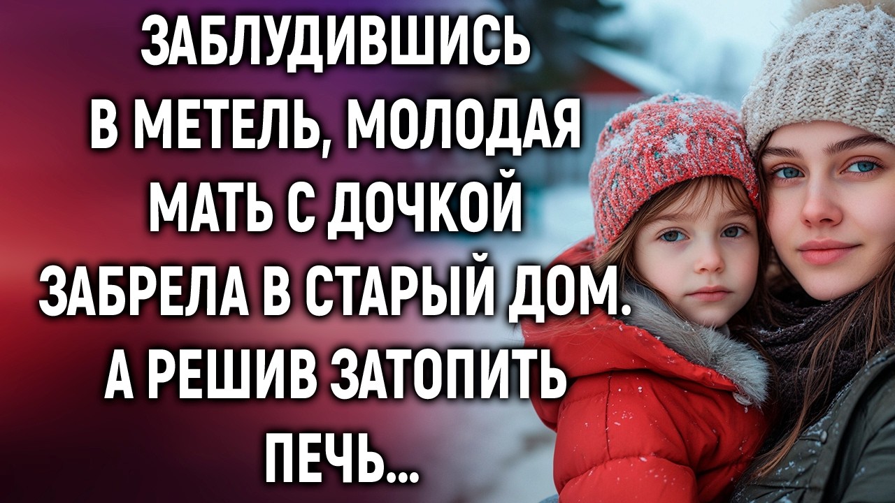 Заблудившись в метель, молодая мать с дочкой забрела в старый дом. А решив…
