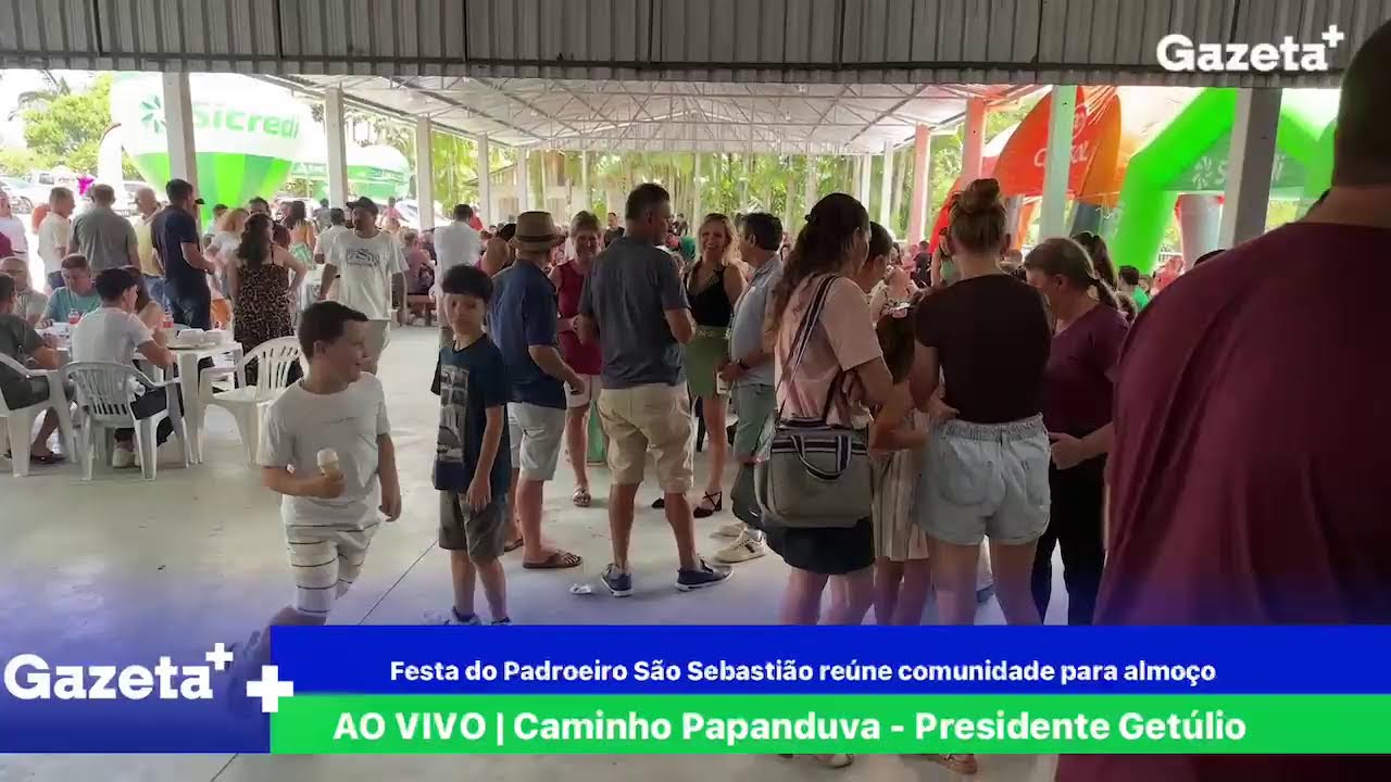 Festa do Padroeiro São Sebastião reúne comunidade para almoço Ao vivo direto do Caminho Papanduva
