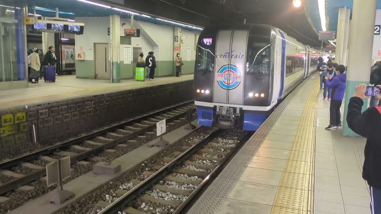 金山駅出発の名古屋行きミュースカイ爆音ミュージックホーンフル