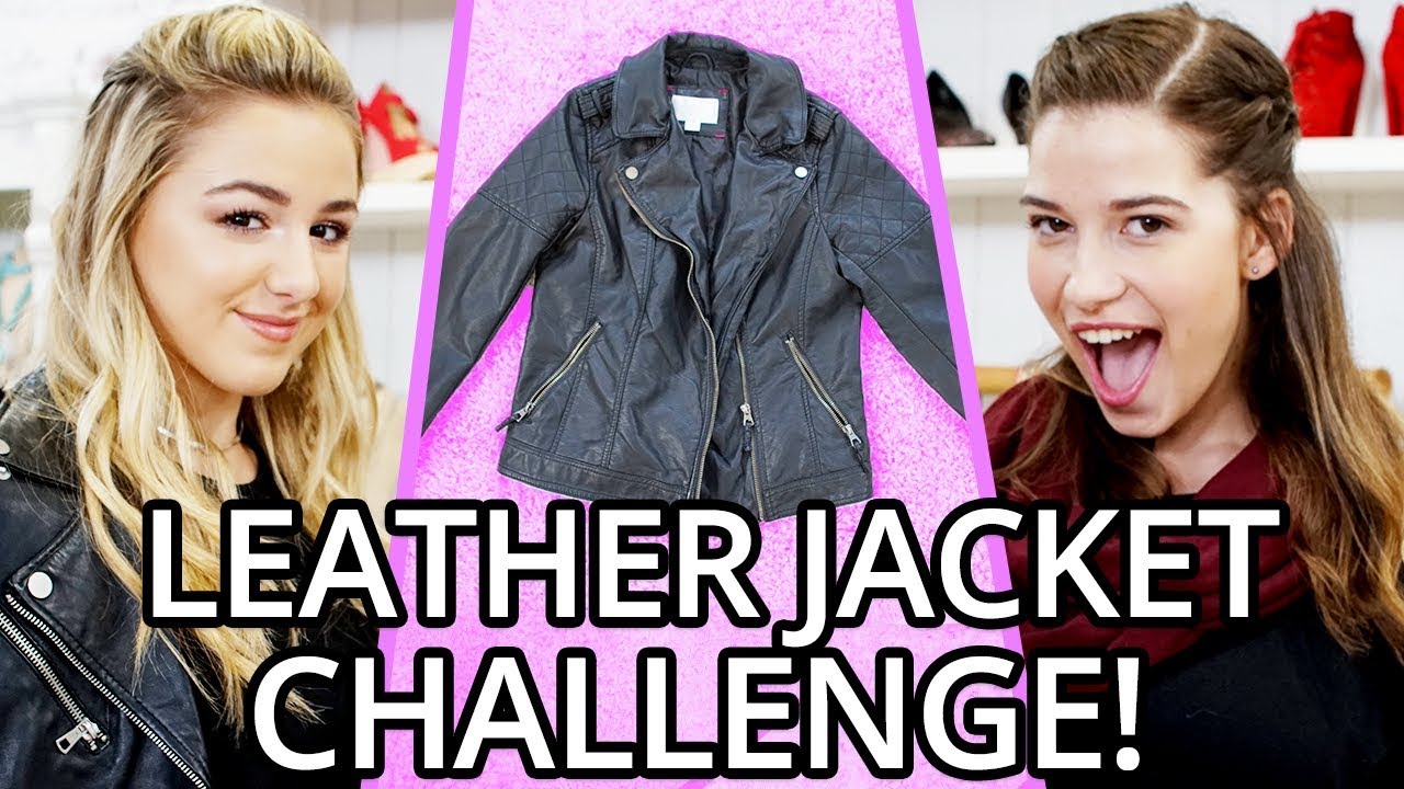LEATHER JACKET Outfit Challenge?! w/ Chloe Lukasiak & Marissa Rachel