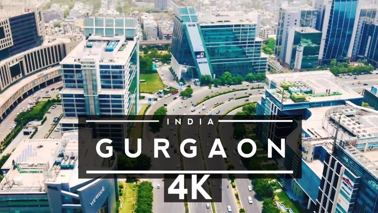 Gurgaon City , Haryana , India 🇮🇳 4K by drone Travel