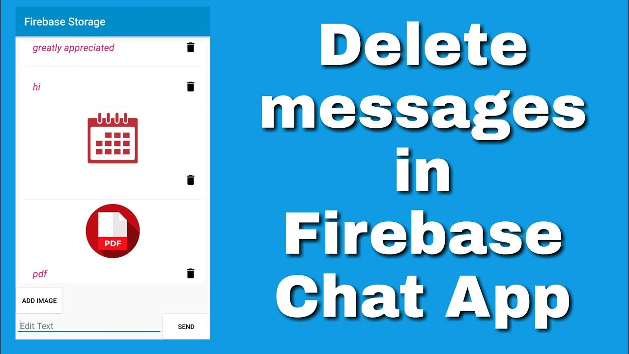 Delete items from Firebase Chat app