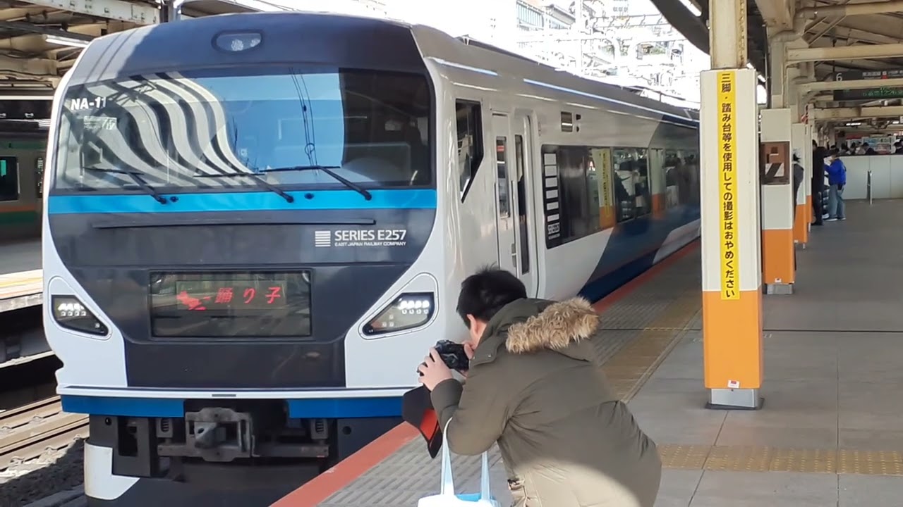 E257系2000番台・E257系2500番台オオNA-11編成+オオNC-32編成横浜駅発車　2026年.1月30日金曜　12:24分発