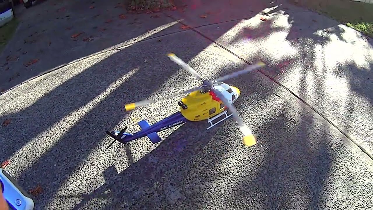 Flywing Bell 412 quick test flight small area close up