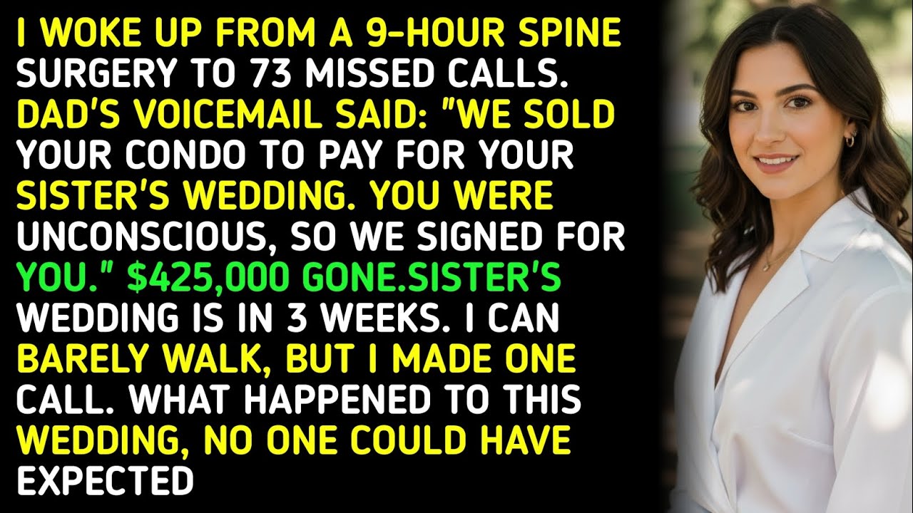 I WOKE UP FROM A 9-HOUR SPINE SURGERY TO 73 MISSED CALLS. DAD'S VOICEMAIL SAID: 