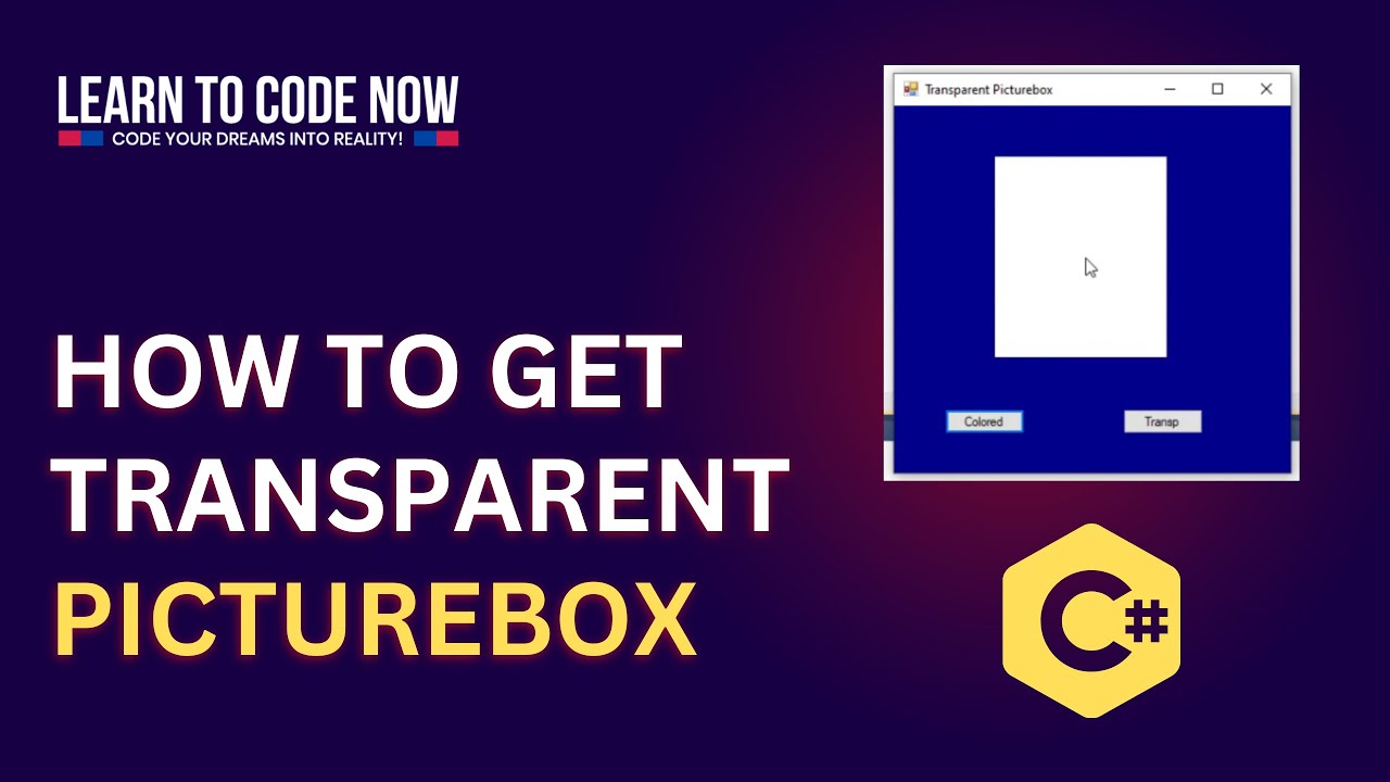 How to get Transparent Picturebox in C# | C# Picturebox