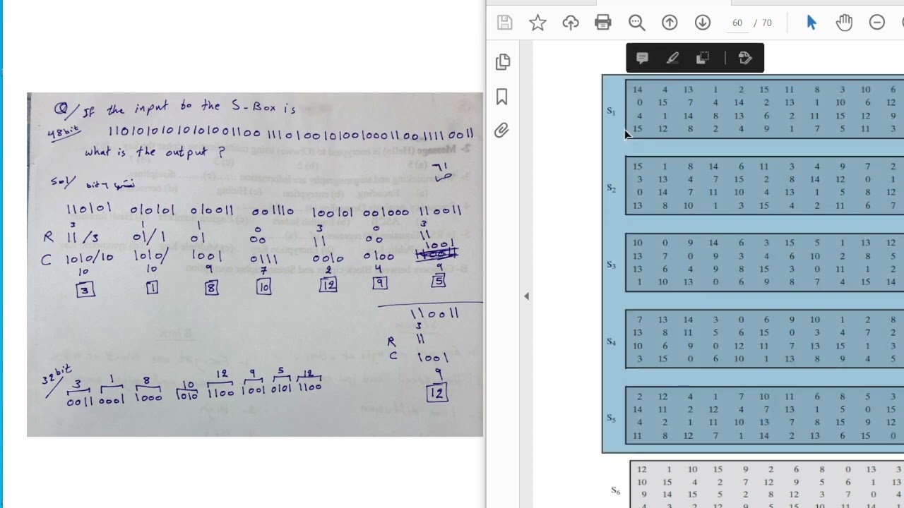 DES S-Box Example