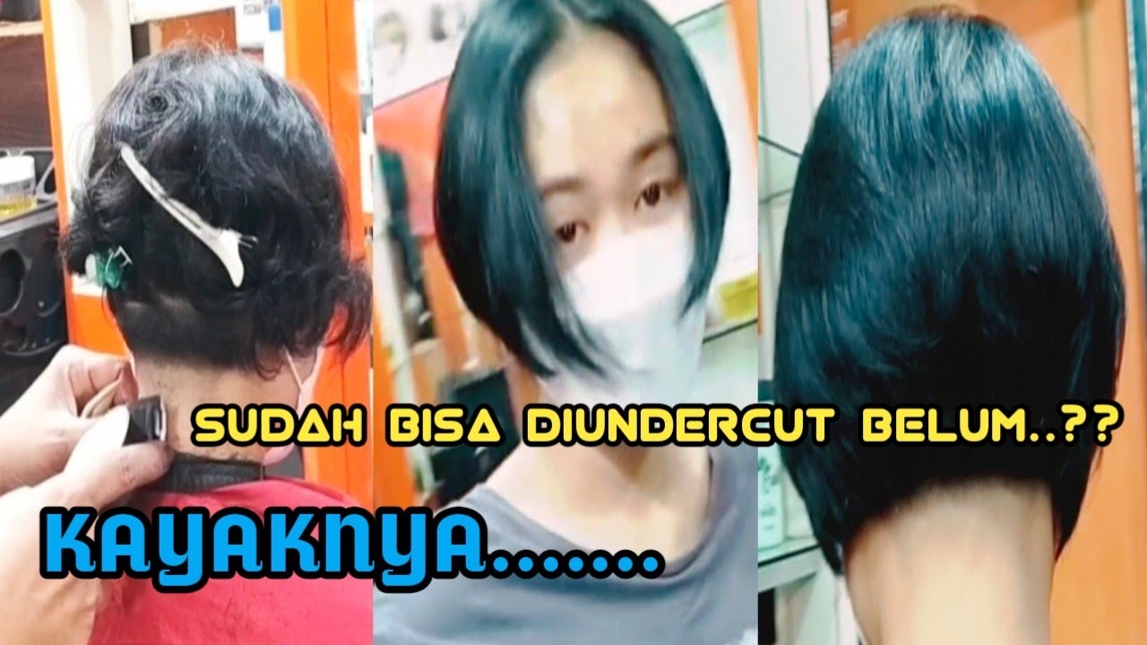 rambut segini mau dibob undercut ..?? bagus gak ya...!!