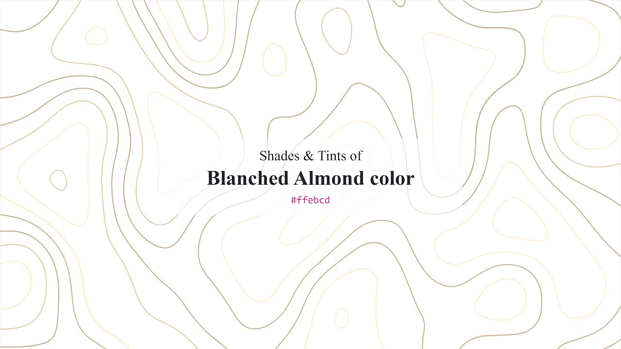 Shades & Tints of Blanched Almond color #ffebcd A Warm Brown color #e2d0b6 #c6b69f #ffedd2 #ffefd8