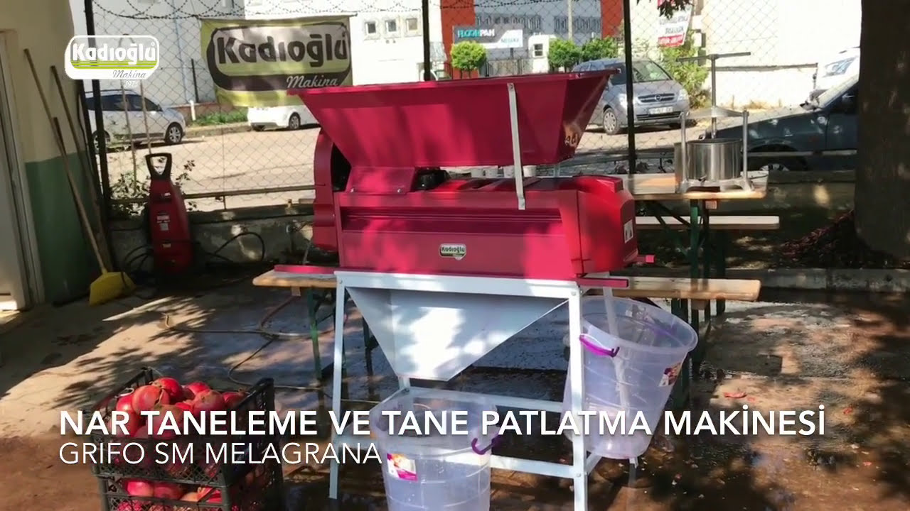 Nar Taneleme ve Tane Patlatma Makinesi