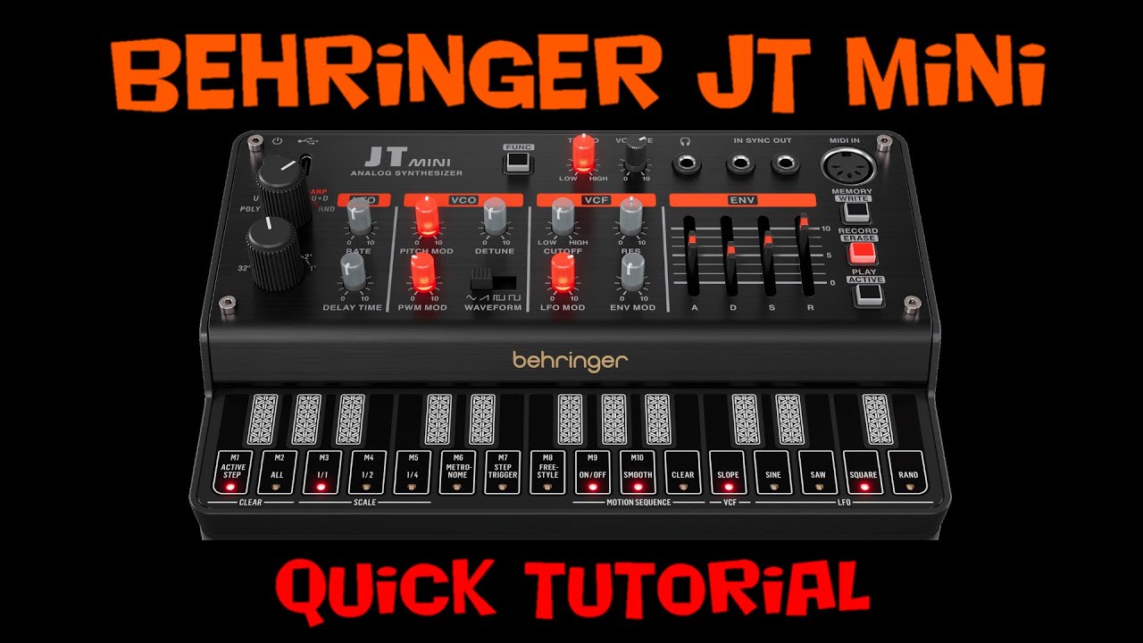 Behringer JT Mini Tutorial Sequencer, Motion Sequencer и многое другое