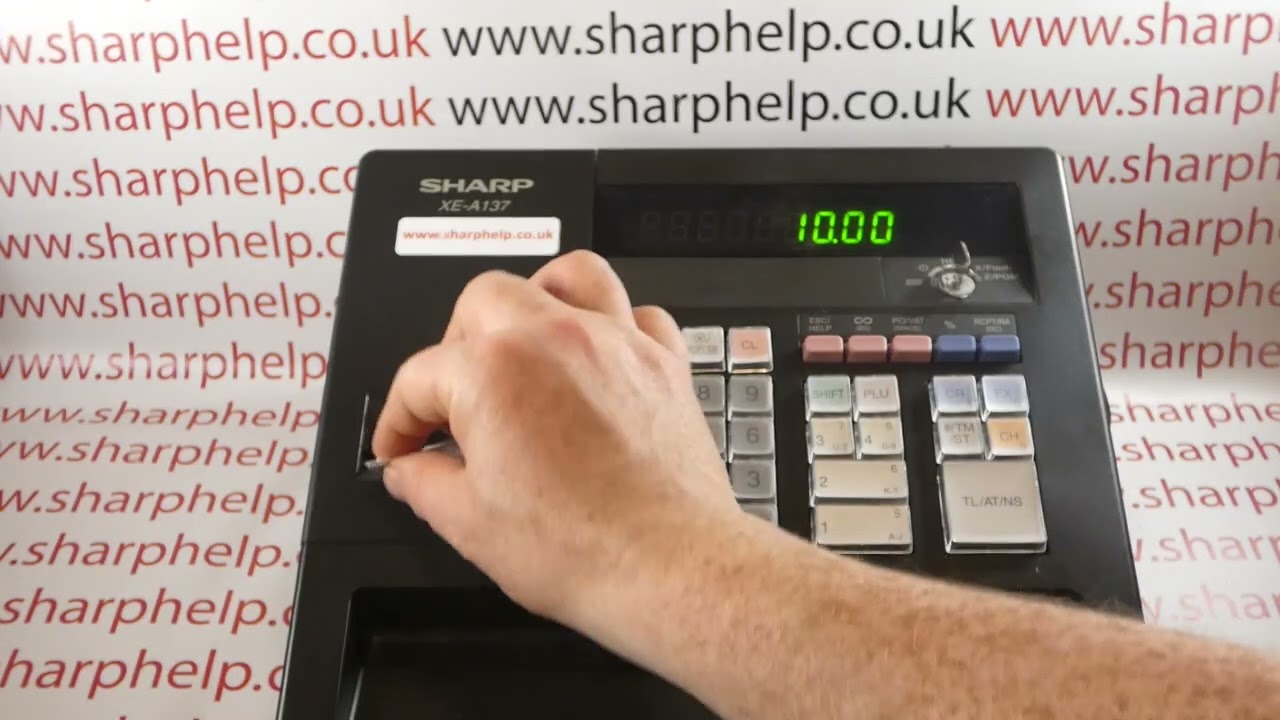 How To Account For Cash Paid Out Of The Till Drawer Sharp XE-A137 / XE- A147 Registers
