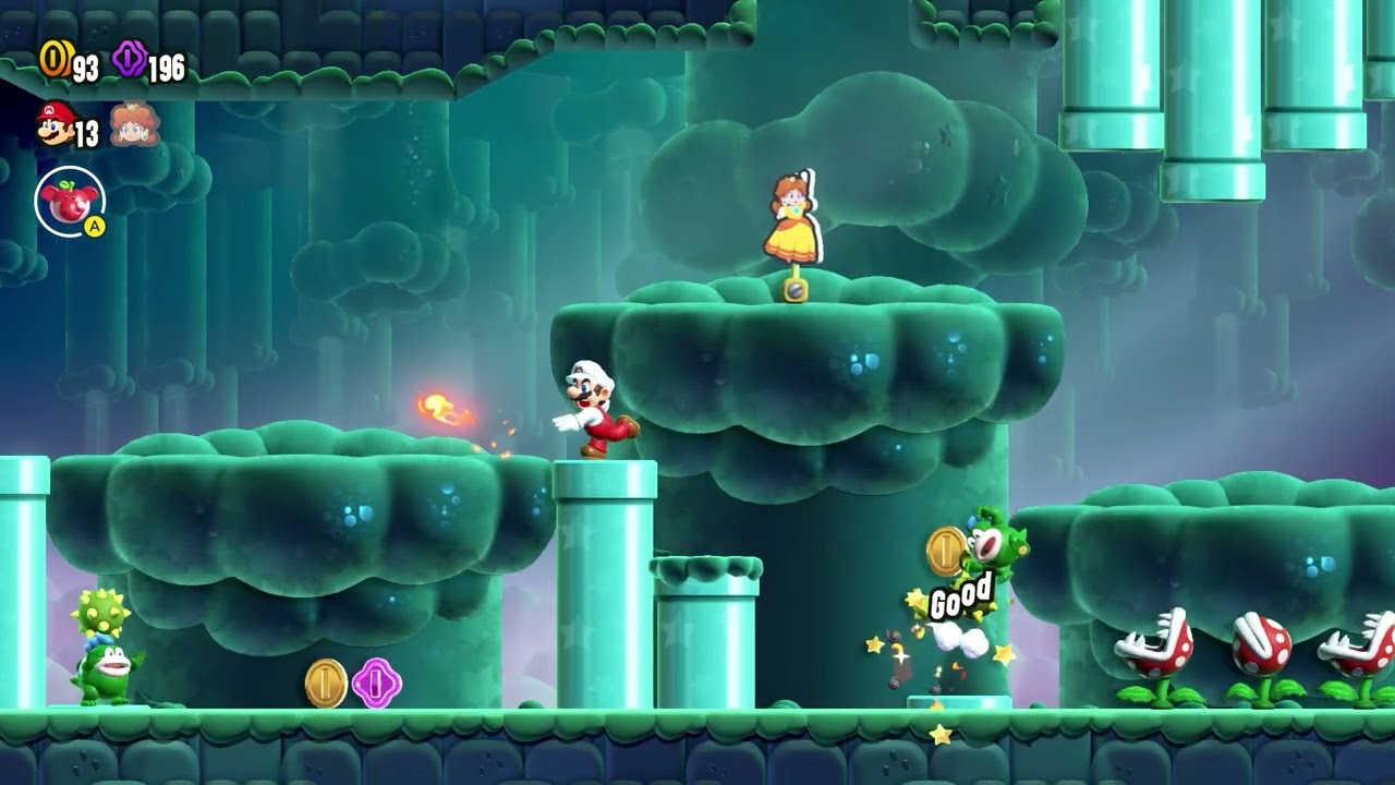 Angry Spikes and Sinkin Pipes 100% All Coins and Wonder Seeds Super Mario Bros Wonder