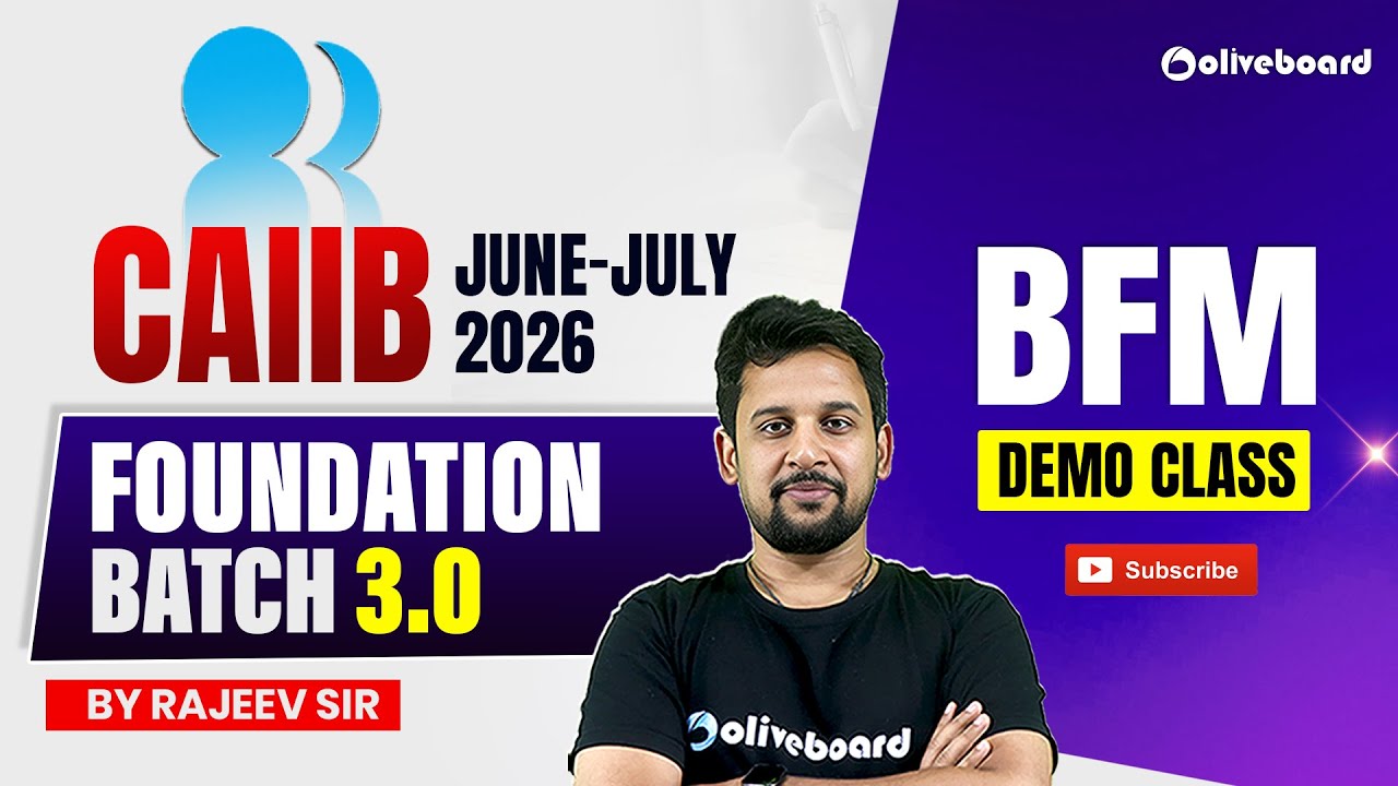 CAIIB BFM Demo Class 2026 | CAIIB Foundation Batch 3.0 June–July | BFM by Rajeev Sir