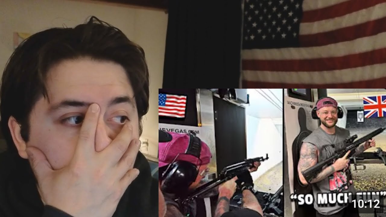 American Reacts to Brits Shooting Guns in America for the FIRST TIME!