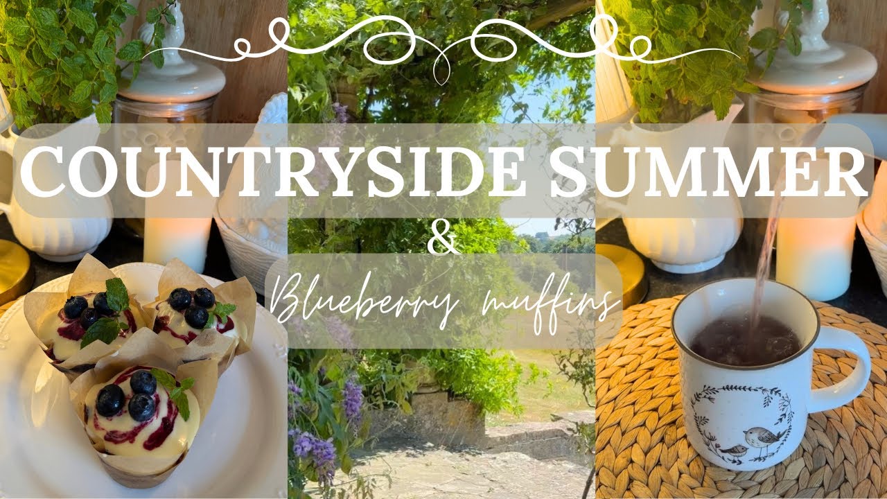 Slow Living in the English Countryside🌿🕯️Nature, Tea Ritual, Blueberry Muffins & Cottagecore Living