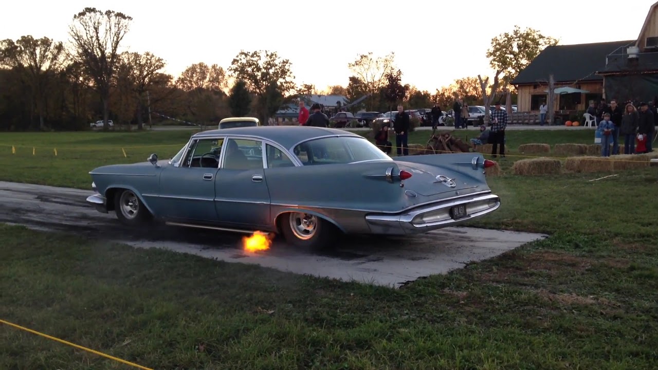 59 Chrysler imperial spitting flames!