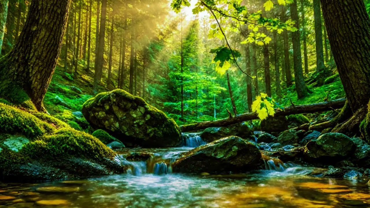 Peaceful River Sounds in the Forest | Relaxing Nature Ambience for Sleep & Meditation | 3.5 Hours