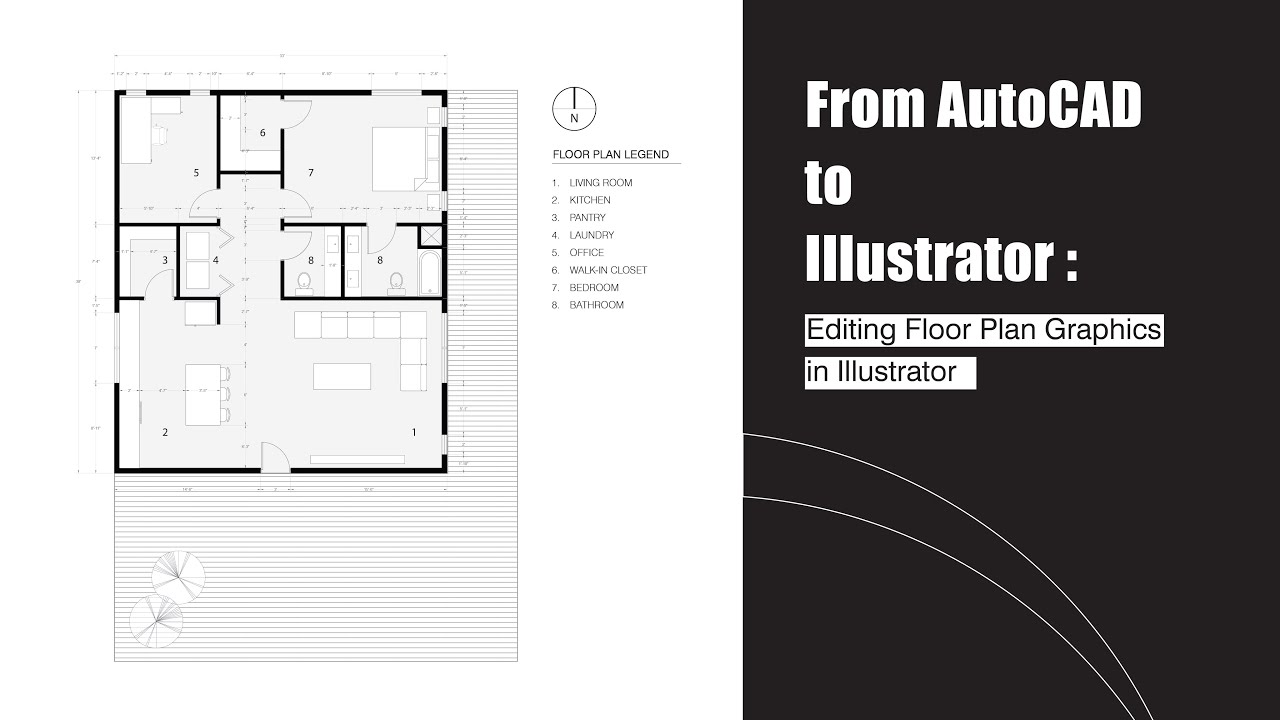 Из AutoCAD в Illustrator: редактирование графики плана этажа в Illustrator