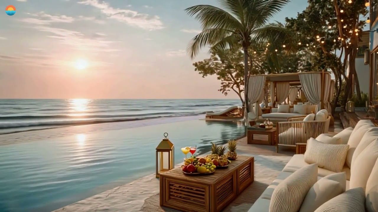 Sunrise Ocean Bliss – Calm Beach Lounge Morning Atmosphere