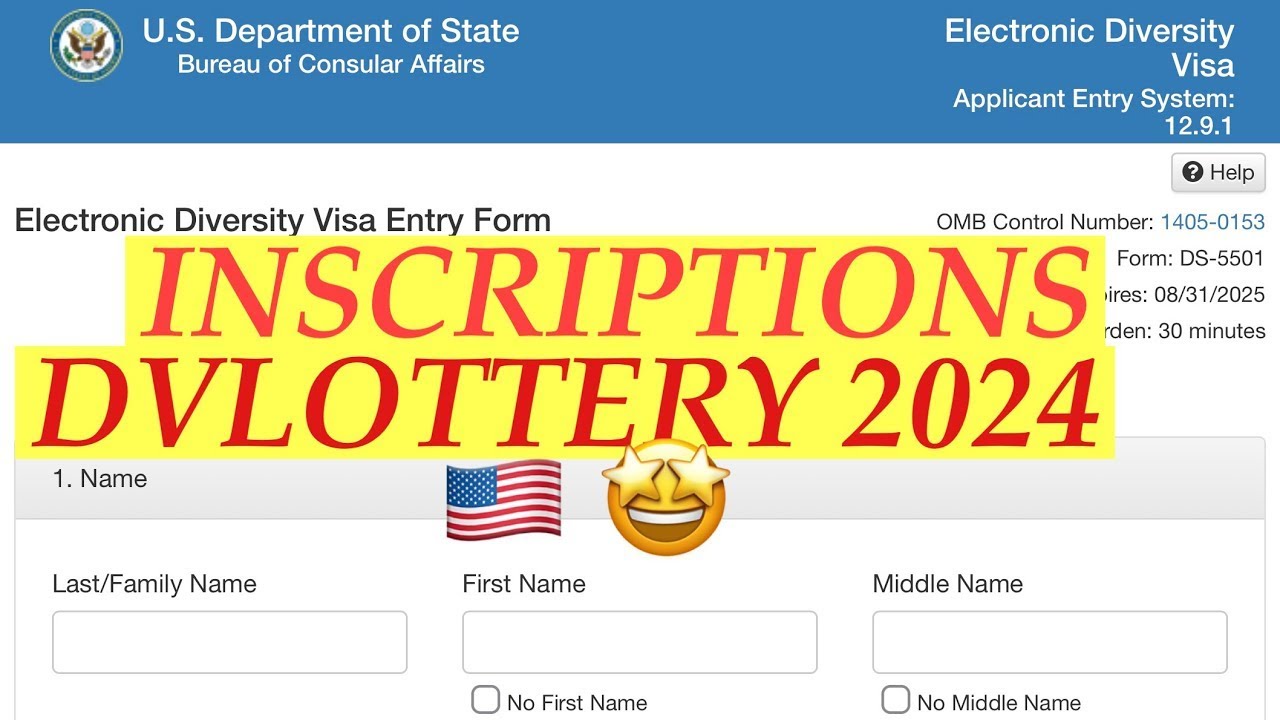 TUTO COMMENT REMPLIR LA FICHE D'INSCRIPTION DVLOTTERY 2024