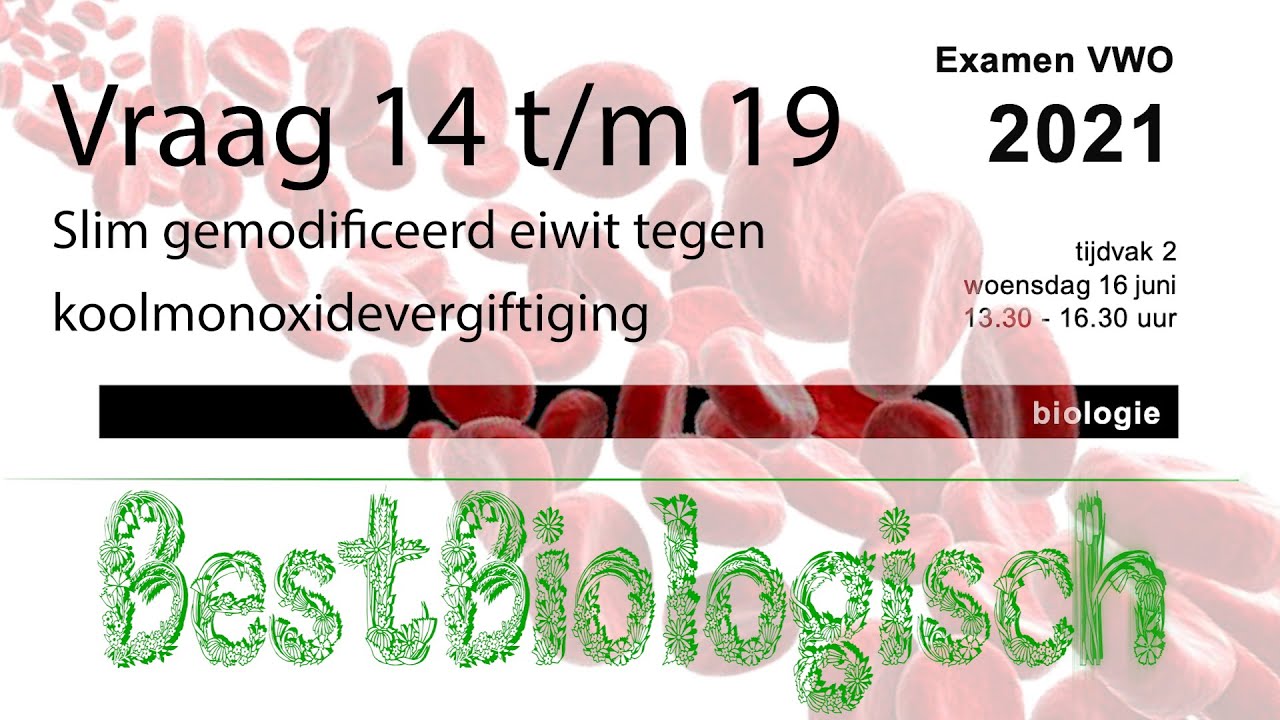 Biologie examen VWO 2021 2e tijdvak vraag 14 t/m 19