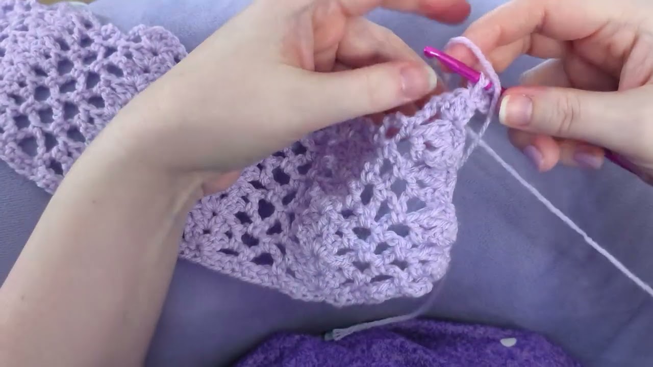Relaxing crochet with me - spring to summer top -part 1