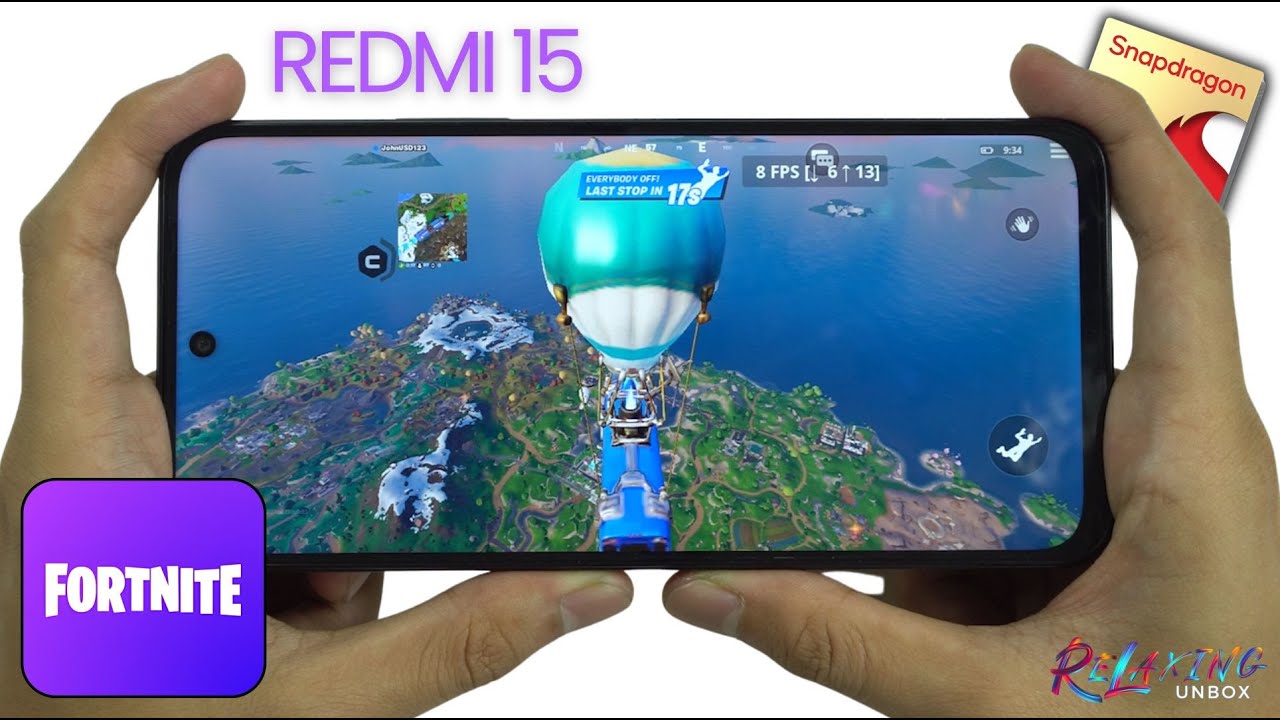 Redmi 15 Fortnite Mobile Gaming review | FPS & Battery Drain test