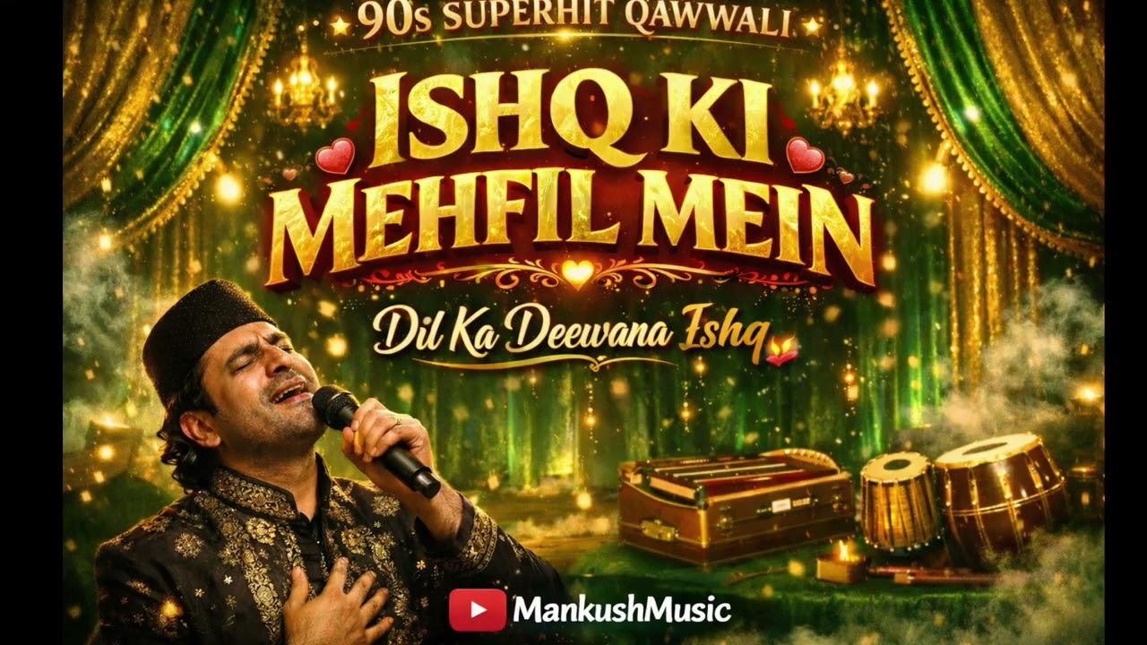 💝♥️🎵 ISHQ KI MEHFIL MEIN | 90s Superhit Qawwali |❤️💚@MankushMusic#IshqKiMehfilMein #90sQawwali  