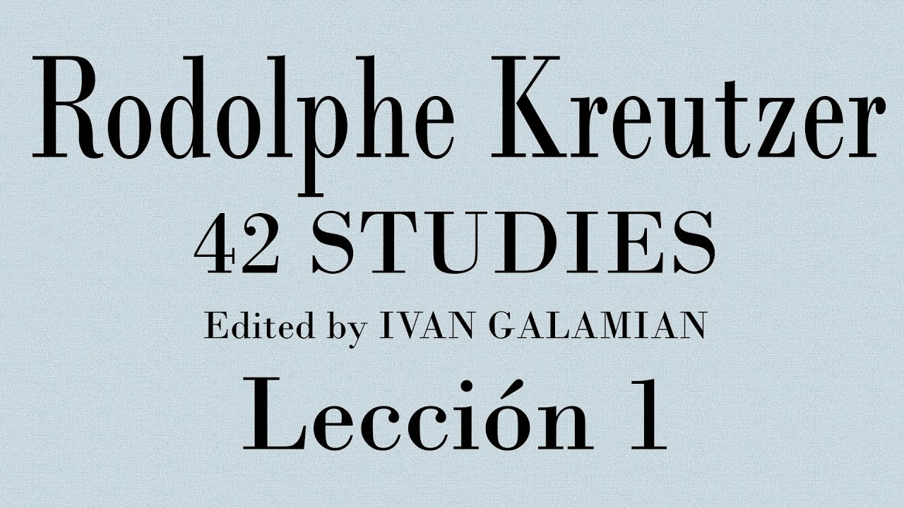 Rodolphe Kreutzer 42 Estudios - Lección 1