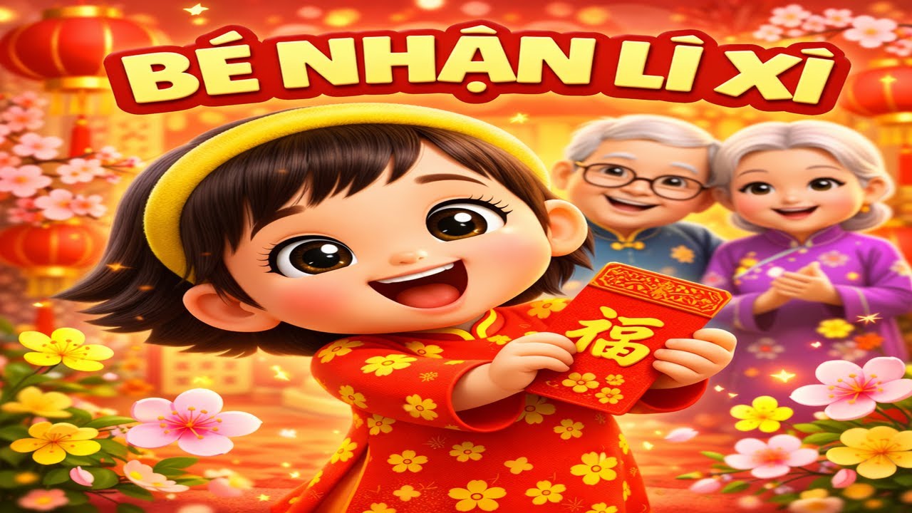 Bé Nhận Lì Xì 🧧 | Nhạc Tết Cho Bé 3–6 Tuổi | Bé Ngoan Chúc Tết Ông Bà