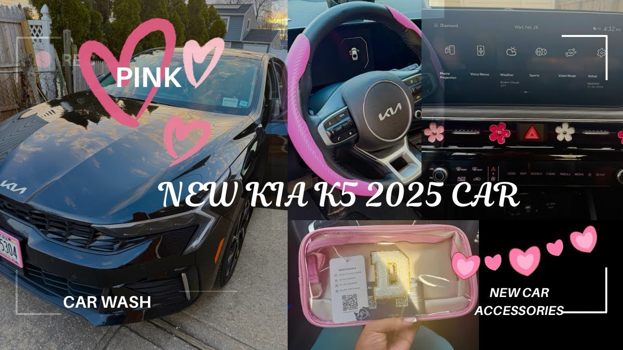 NEW KIA K5 2025 💗l washing my car + adding accessories 🏁