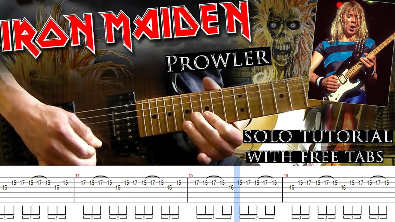 Iron Maiden - Prowler Dave Murray solo lesson (with tablatures and backing tracks)